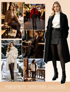 Lnmyic Fleece Lined Thermal Tights That Look Sheer Women Black & Brown