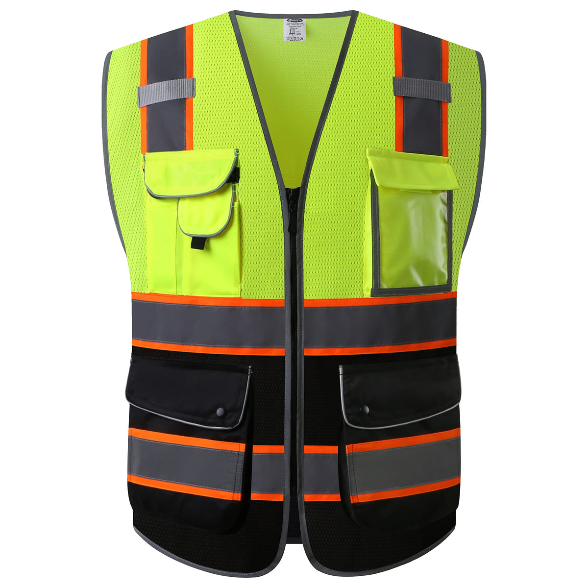 JKSafety Safety Vest for Men Women Reflective Hi Vis JK150 Green 3XL