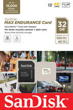 SANDISK MAX Endurance microSD Card + Adapter 128GB