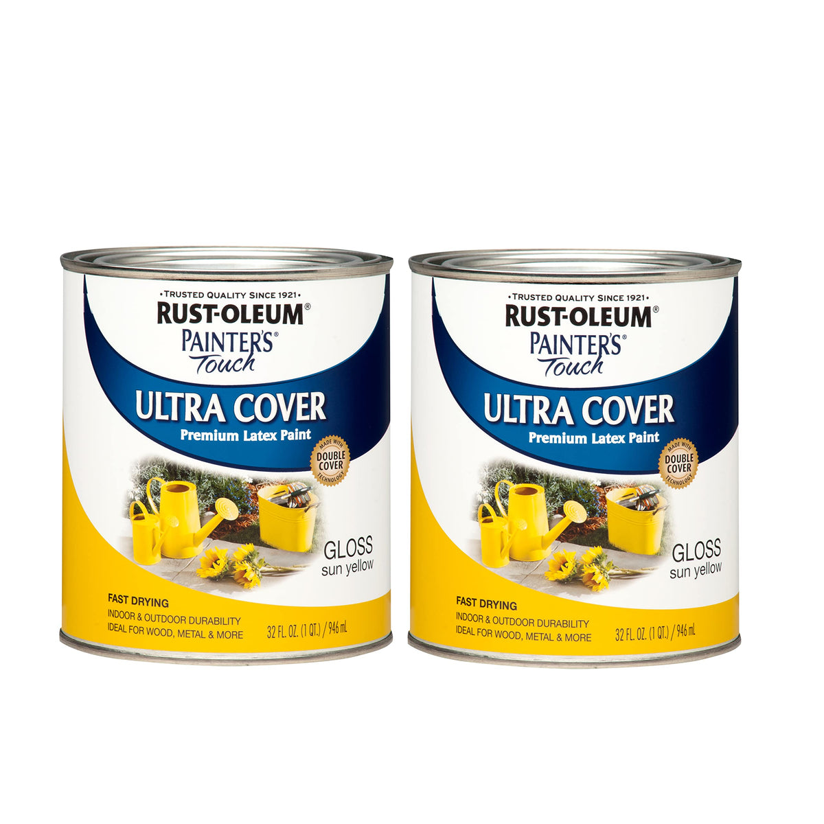 Rust-Oleum Painter's Touch Latex Brush-On Paint, Flat Black