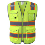 JKSafety Safety Vest for Men Women Reflective Hi Vis JK150 Green 3XL