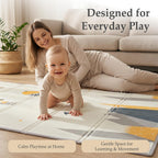 Foldable Play Mat – Large Reversible Baby Play Mat 180x150 cm | Waterproof XPE Foam Baby Playmat & Crawling Mat for Newborn to Toddler | Tummy Time & Baby Mats for Floor Play