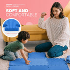 kidoola Foam Baby Play Mat (29x29cm) – Thick & Soft EVA Foam Interlocking Floor Tile Matting for Children – Large Multi Colour, Safe & Comfortable 7mm Thick Play Flooring (27pc)