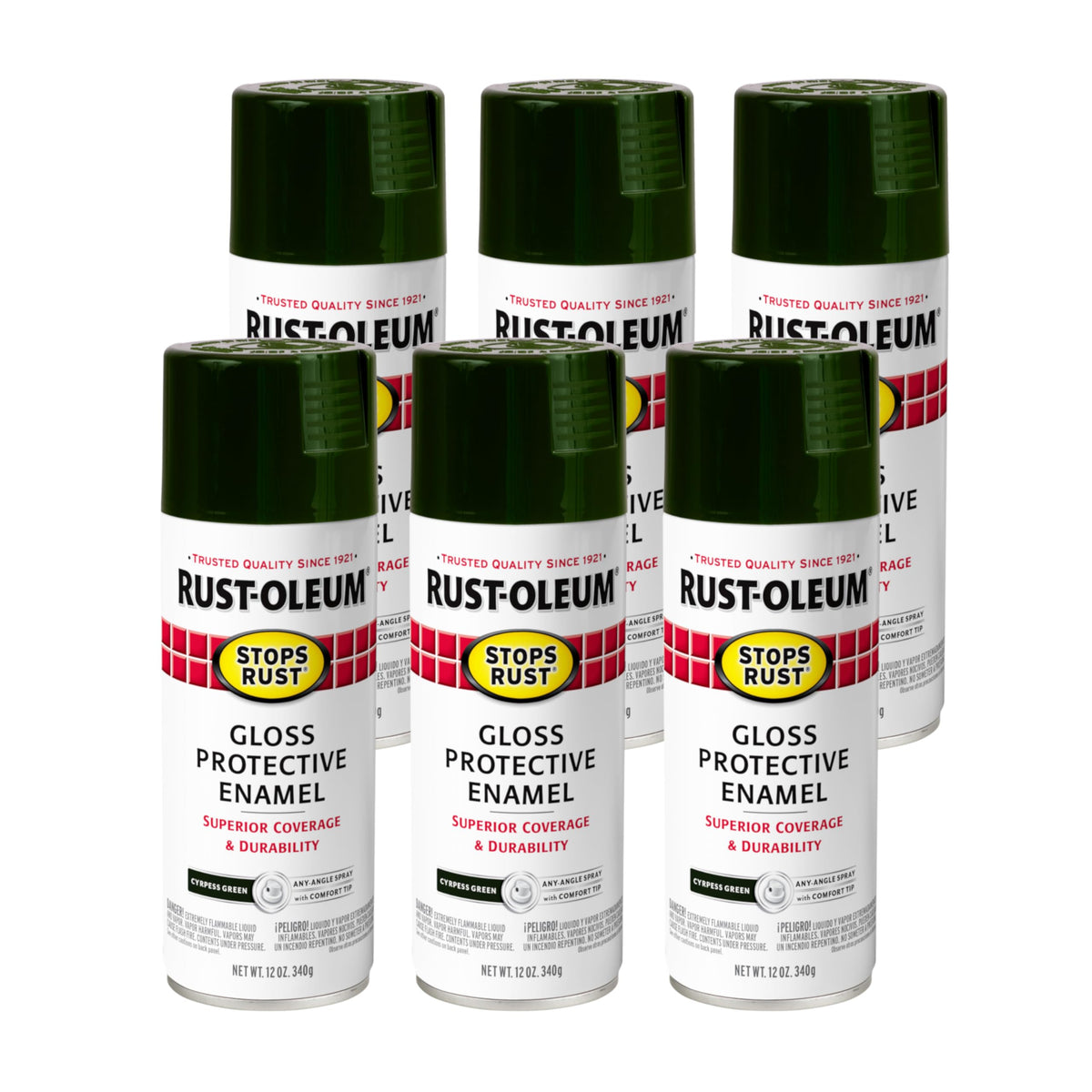 Rust-Oleum 7776830 Stops Rust Spray Paint, 12 oz, Flat Black