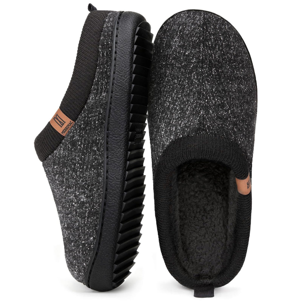 MERRIMAC Men's Slip-on Slippers Memory Foam Non-slip Indoor House Shoes