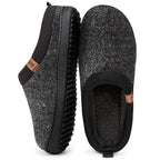 MERRIMAC Men's Slip-on Slippers Memory Foam Non-slip Indoor House Shoes