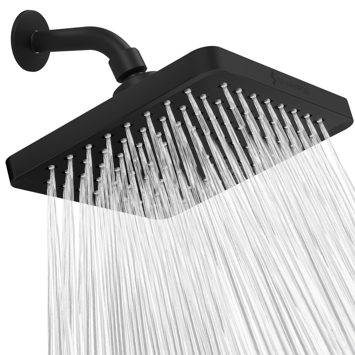 SparkPod Rain Shower Head, 6 Inch Round, Luxury Polished Chrome Finish