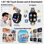 AI Smart Watch with ChatGPT, 1.91" Bluetooth 5.4 Call Smartwatch Men Women