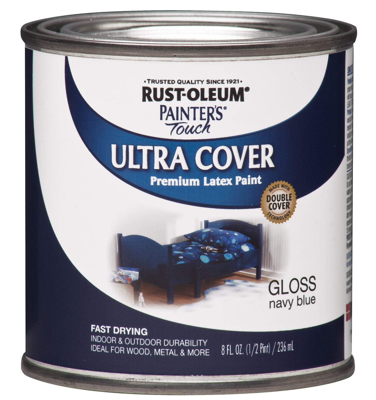 Rust-Oleum Painter's Touch Latex Brush-On Paint, Flat Black