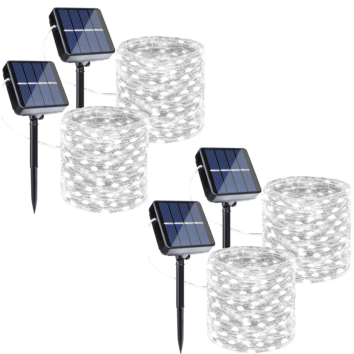 Joomer Solar Fairy Lights, 2-Pack Total 80FT 240LED Lights, Warm White