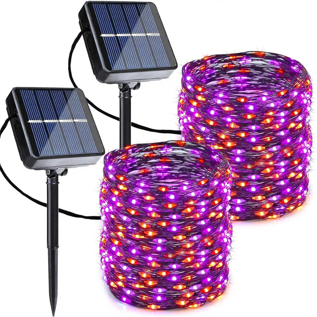 Joomer Solar Fairy Lights, 2-Pack Total 80FT 240LED Lights, Warm White
