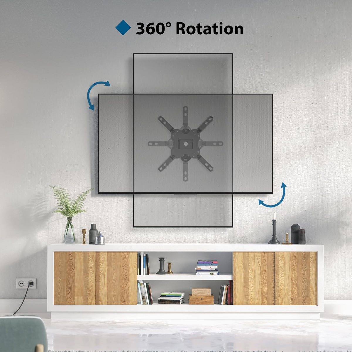 BONTEC TV Wall Bracket for 13-42 Inch TVs, Full Motion TV Wall Mount, 20 kg