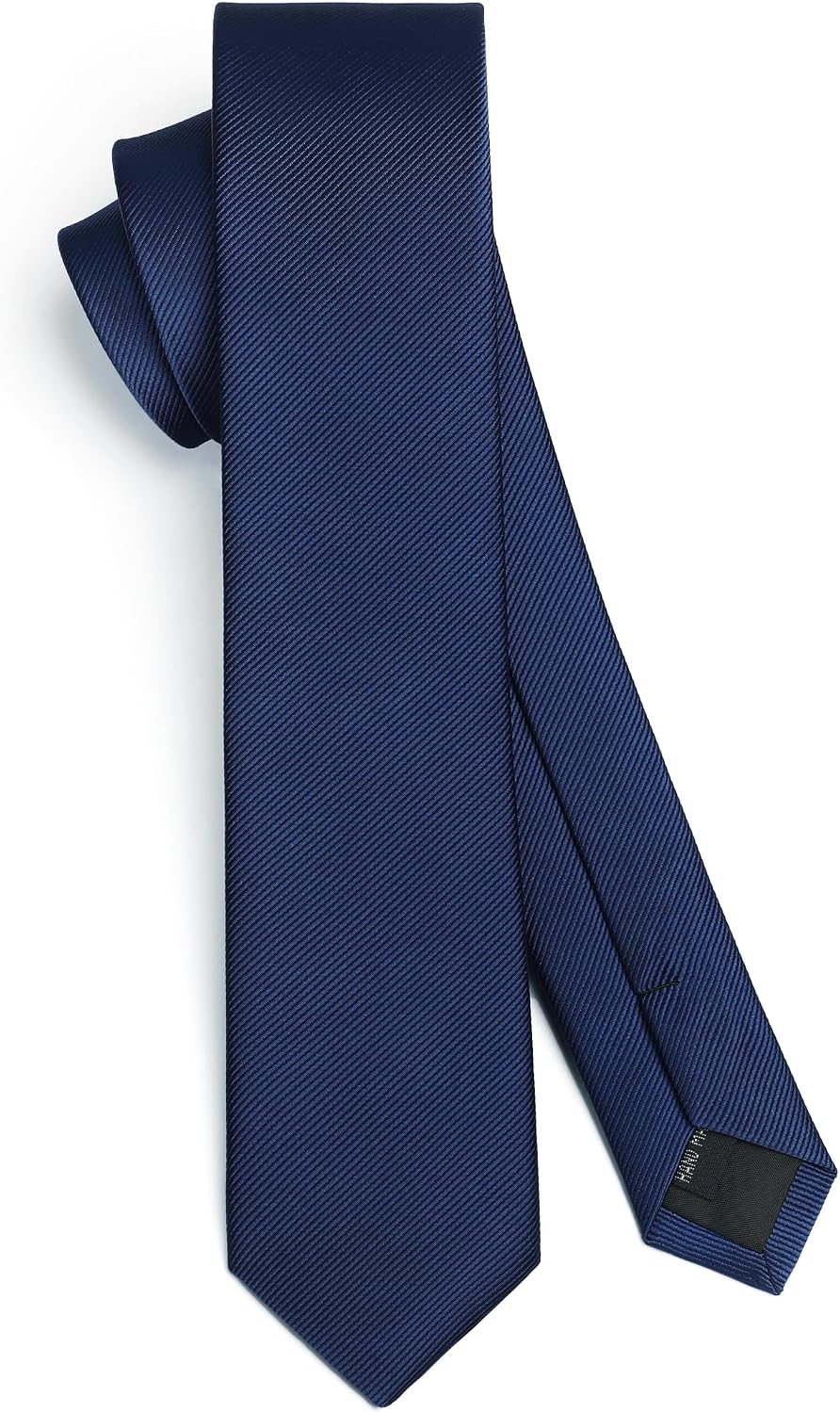 HISDERN Skinny Tie Solid Color 6cm Slim Ties for Men Wedding Classic Formal Business Necktie