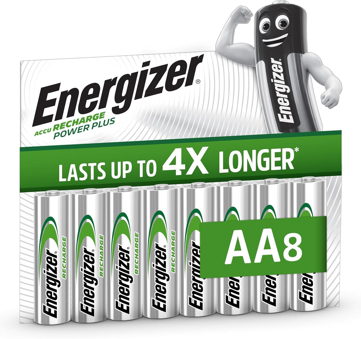 Energizer Recharge Power Plus Rechargeable AA Batteries (8 Pack) 2000 NiMH