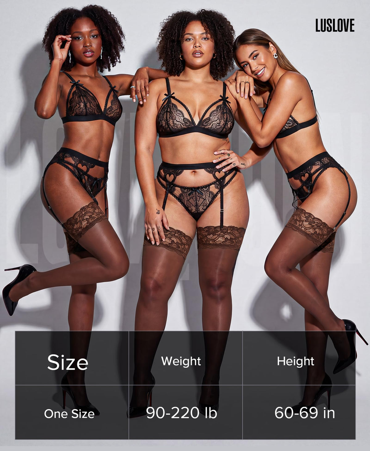 Hold Up Stockings for Women – Sexy Lace Top Thigh High with Anti-Skid Silicone Silk One Size