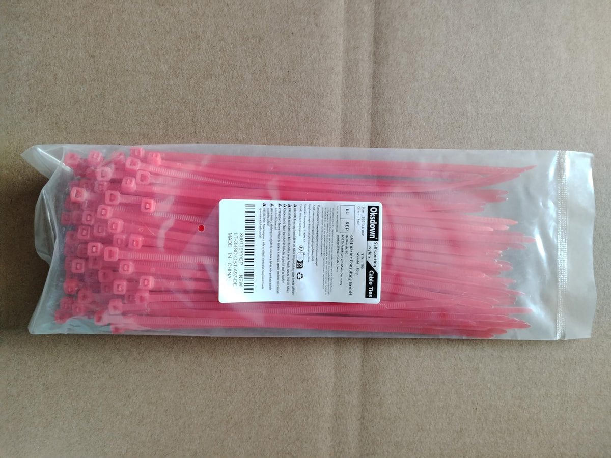 100 Pack Black Plastic Cable Ties 300mm×3.6mm Heavy Duty Strong Nylon Premium Self Locking 12 inch/30 cm Long Zip Tie Wraps