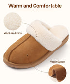 Litfun Women's Fluffy Memory Foam Slippers House Shoes Indoor