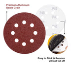 S SATC Sanding Discs 60 Grit 110Pcs Orbital Sander Discs 125mm Hook and Loop Round Orbital Sander Pads for Sanding