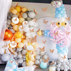 SAOROPEB 3D Butterfly Wall Decor 48 Pcs Gold Butterfly Birthday Decorations