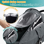 Orzbow Rain Cover for Pram, Large Viewing Window for Easy Access, Clear