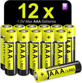 AAA Batteries 12 Pack, Long Lasting Alkaline Batteries, Leak-Proof, High Power, Ideal for Remote Controls, Toys, Clocks & Household Devices