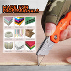 M MEEPO 4-Pack Box Cutter, Colorful Folding Utility Knife w/ 10 pcs Blades