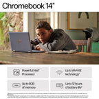 HP Chromebook 14" | Intel N100 Processor | 4GB RAM | 128GB UFS