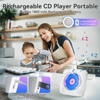 CD Player Portable: Kegaudio CD Players for Home with Speakers Bluetooth