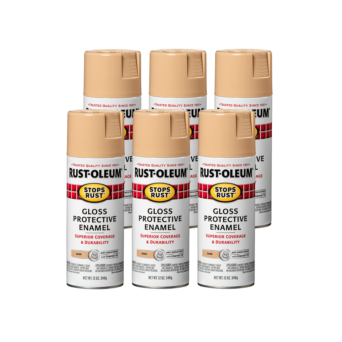 Rust-Oleum 7776830 Stops Rust Spray Paint, 12 oz, Flat Black
