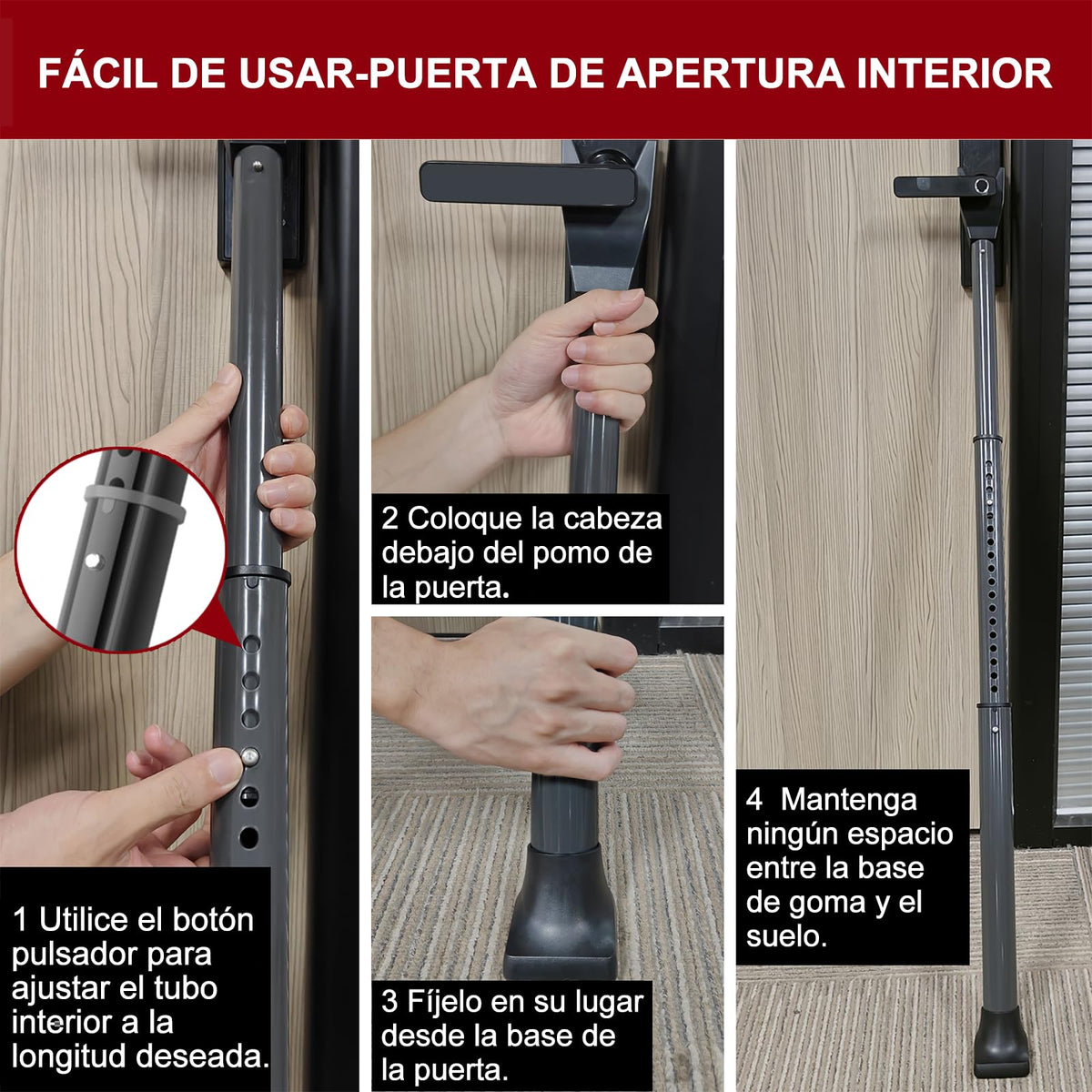 AceMining Door Security Bar, Patio Door Lock, 20-50 in