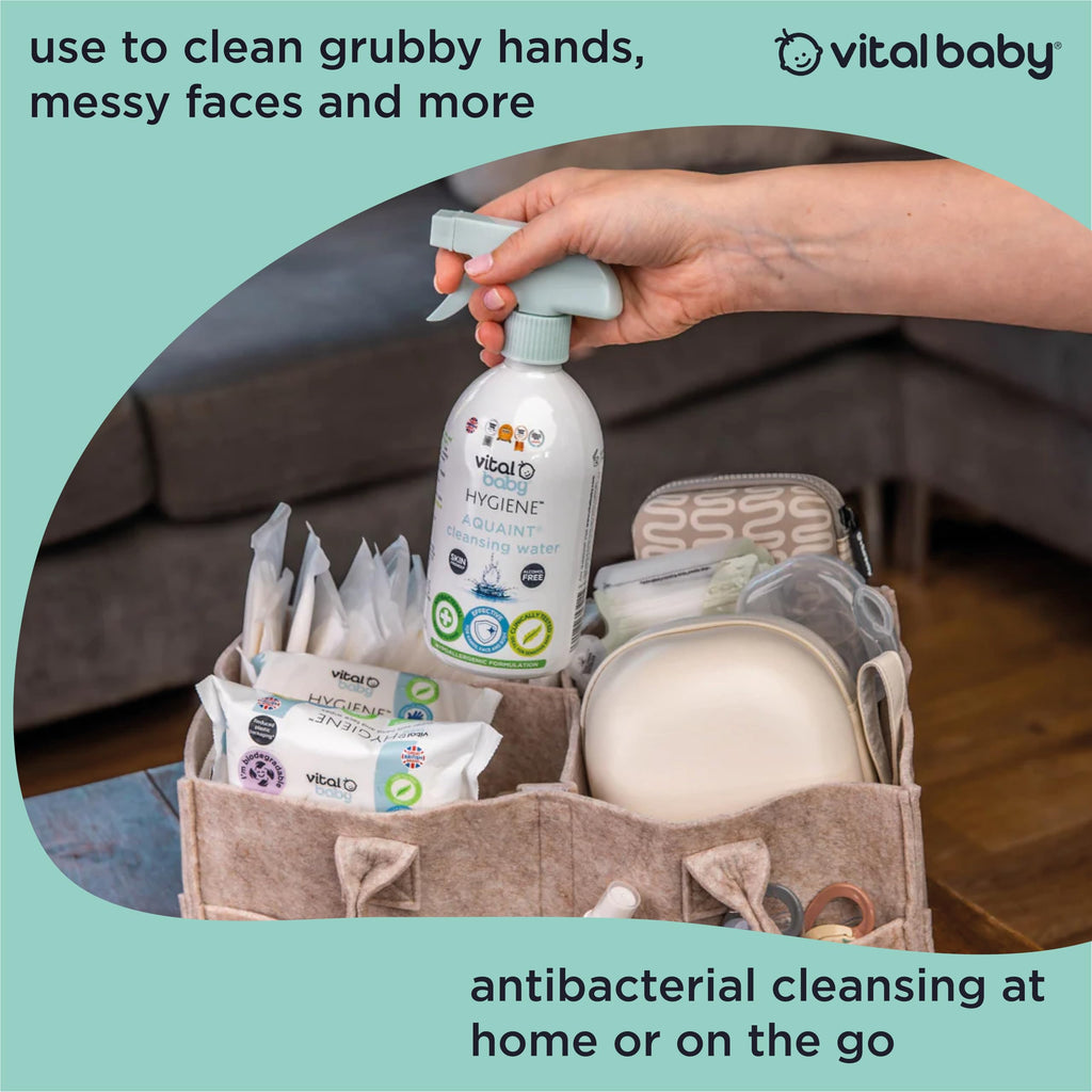 Vital Baby Aquaint Cleansing Water 50ml | Hypoallergenic, Antibacterial