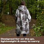 OHS Adults Drying Robe, Water-Resistant Changing Robe Gifts for Women Comfy Sherpa Privacy Robes for Women Men, Stay Dry Jacket Swimming Camping Drying Robes - S/M, L/XL