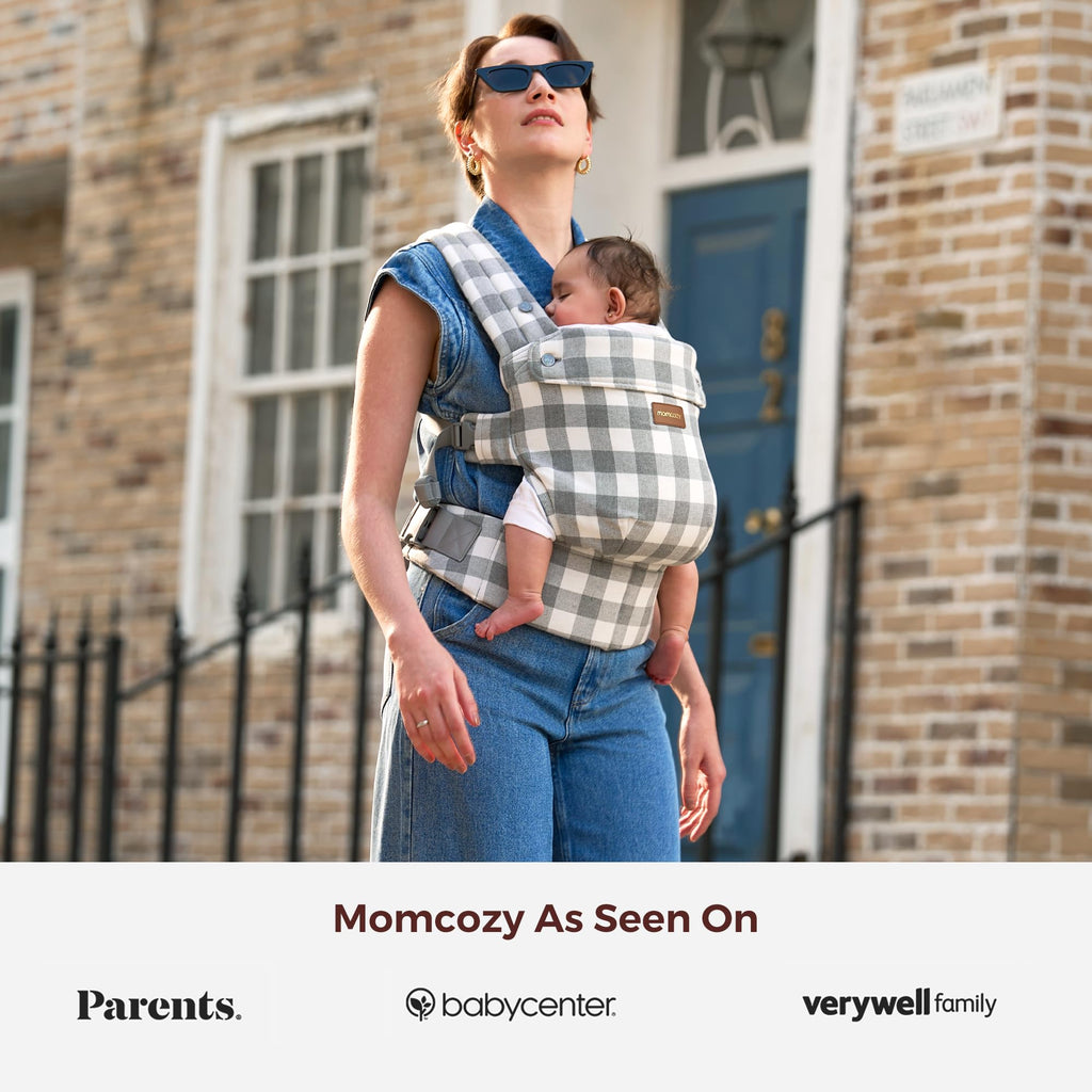Momcozy Baby Carrier for 3-24M/3.2-20kg, Waist 64-127cm, Cotton Black