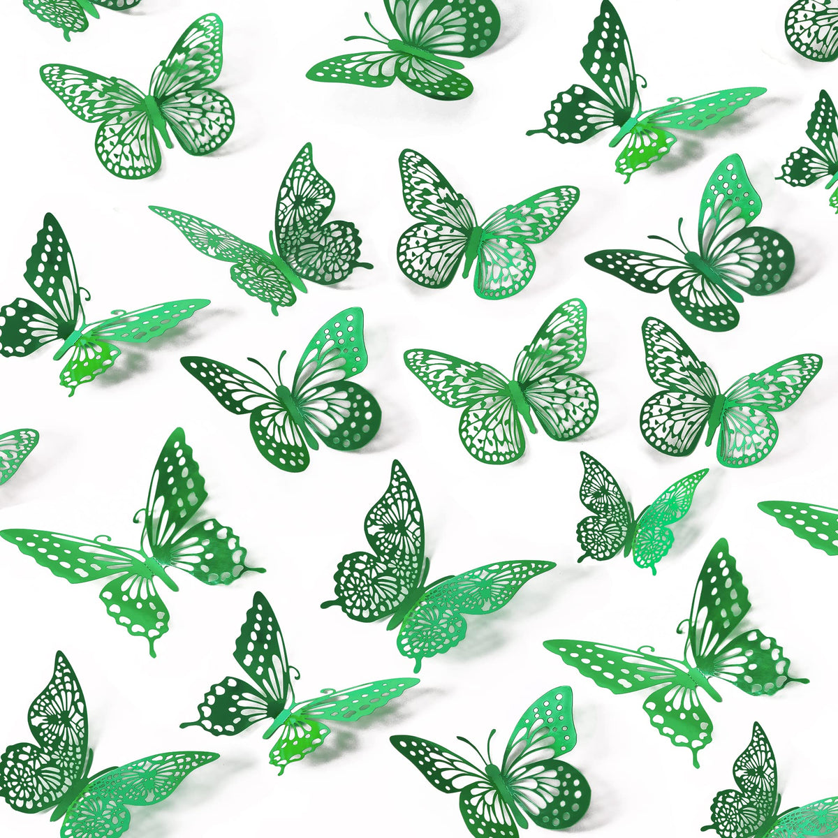 SAOROPEB 3D Butterfly Wall Decor 48 Pcs Gold Butterfly Birthday Decorations