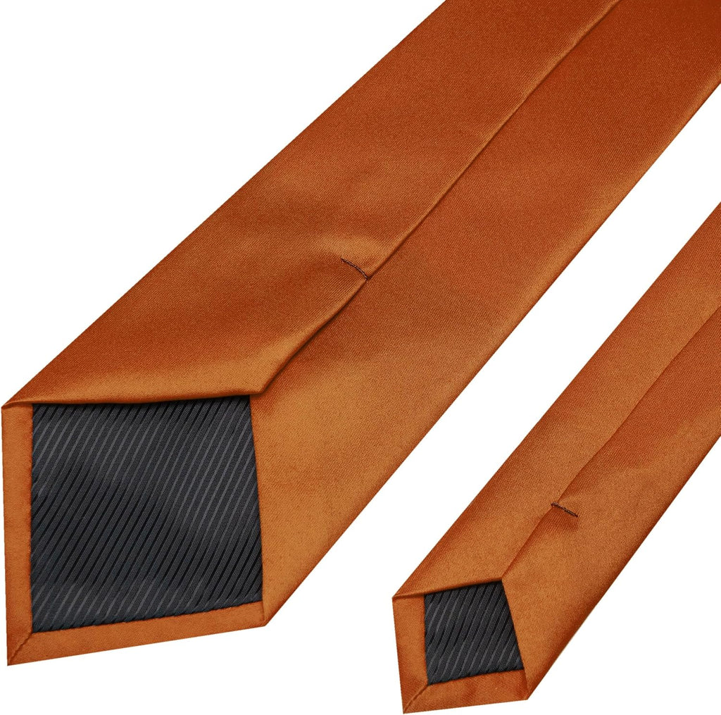 RBOCOTT Solid Color Tie Mens Necktie for Business and Wedding Party