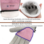 WZQH Leather Work Gloves for Men or Women.Gardening,Welding,Coffee-grey L