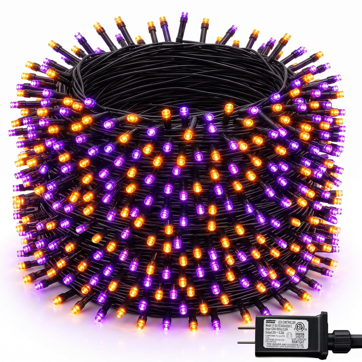 Dazzle Bright 300 LED Christmas String Lights, 100 FT Connectable Waterproof String Lights Green Wire with 8 Modes, Christmas Decorations for Indoor Outdoor Xmas Party Yard Garden (Warm White)