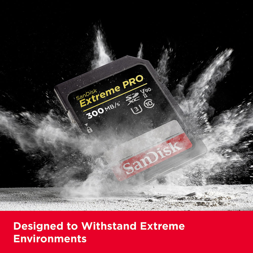 SanDisk 1TB Extreme PRO SDXC card, SD Card, V60 Memory card, 6K & 4K UHD, up to 280 MB/s, Shock, Temperature, Water and X-Ray Proof, RescuePro Deluxe data recovery software, UHS-II, Class 10, U3