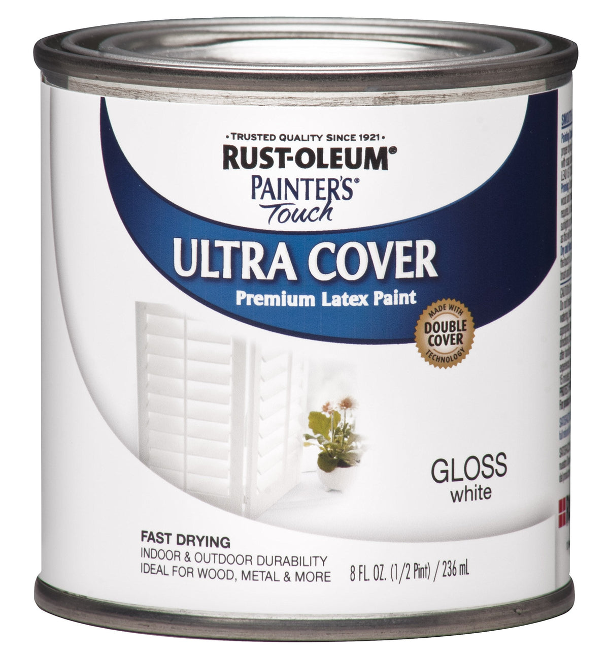 Rust-Oleum Painter's Touch Latex Brush-On Paint, Flat Black