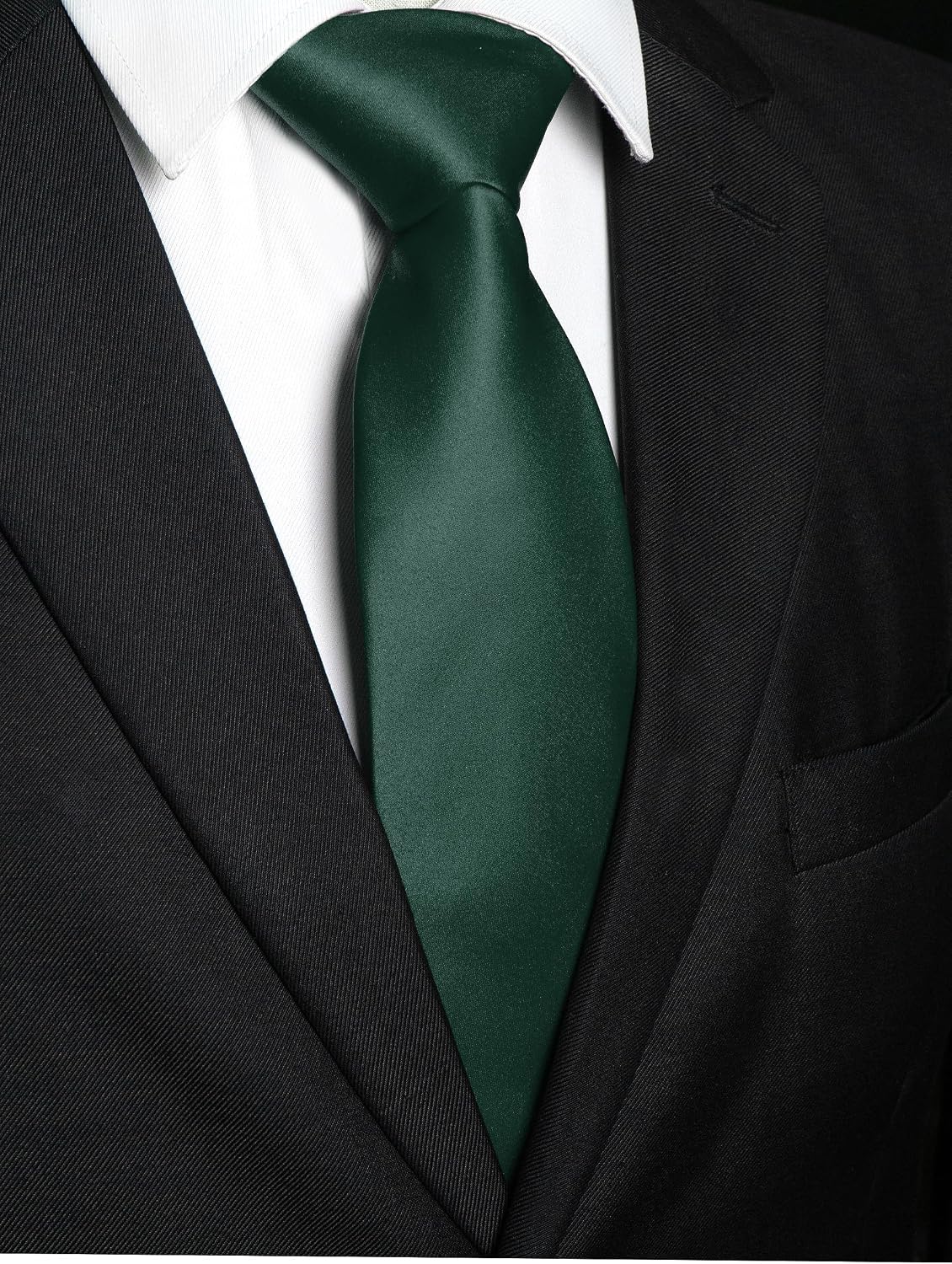 RBOCOTT Solid Color Tie Mens Necktie for Business and Wedding Party