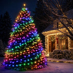 Dazzle Bright 300 LED Christmas String Lights, 100 FT Connectable Waterproof String Lights Green Wire with 8 Modes, Christmas Decorations for Indoor Outdoor Xmas Party Yard Garden (Warm White)