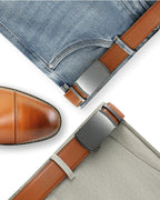 CHAOREN Belts for Men, 1 3/8" Ratchet Mens Belt Leather for Jeans, Dress