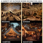 Dazzle Bright 300 LED Christmas String Lights, 100 FT Connectable Waterproof String Lights Green Wire with 8 Modes, Christmas Decorations for Indoor Outdoor Xmas Party Yard Garden (Warm White)