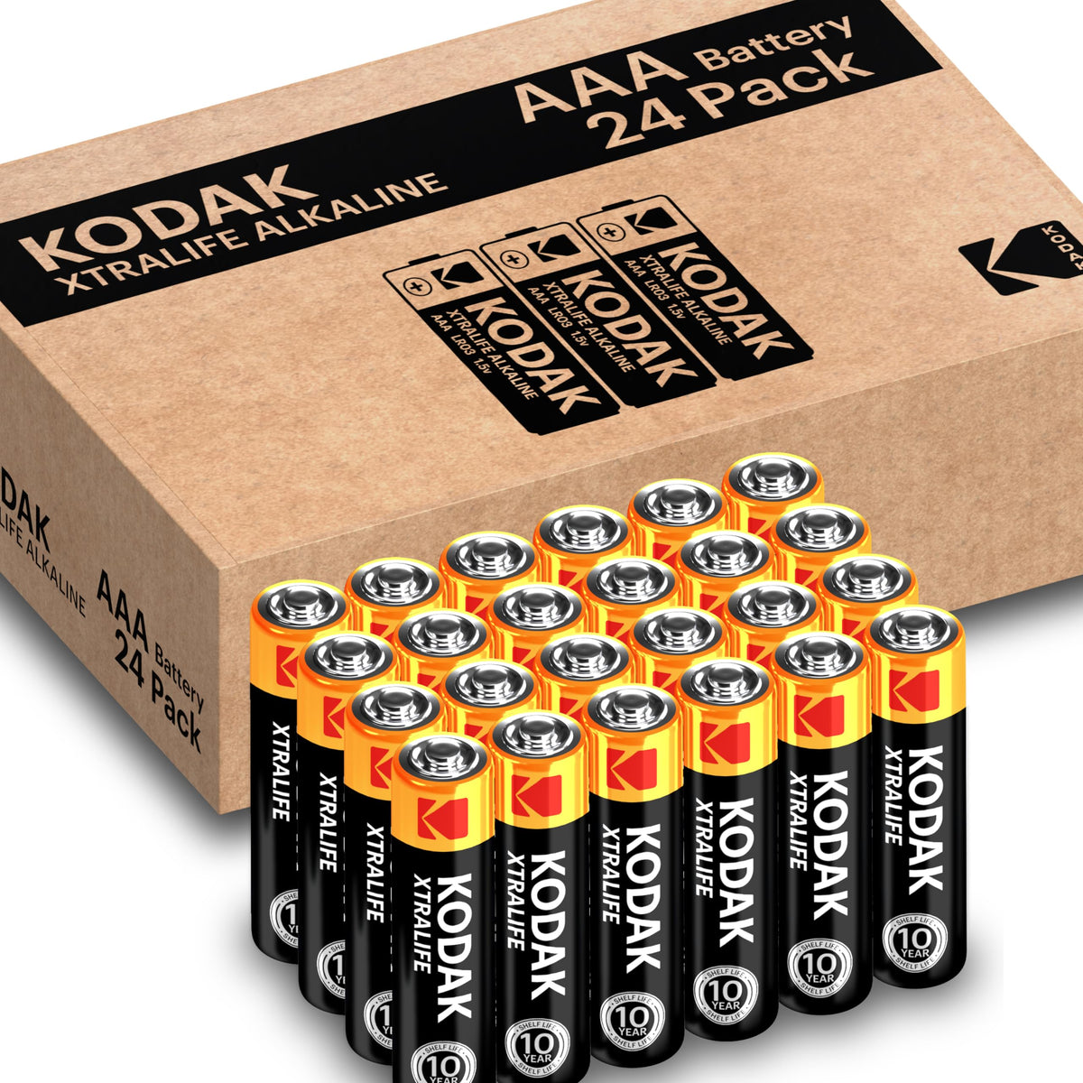 KODAK AA Alkaline Batteries (60 Pack) Double A Battery, LR6 1.5V