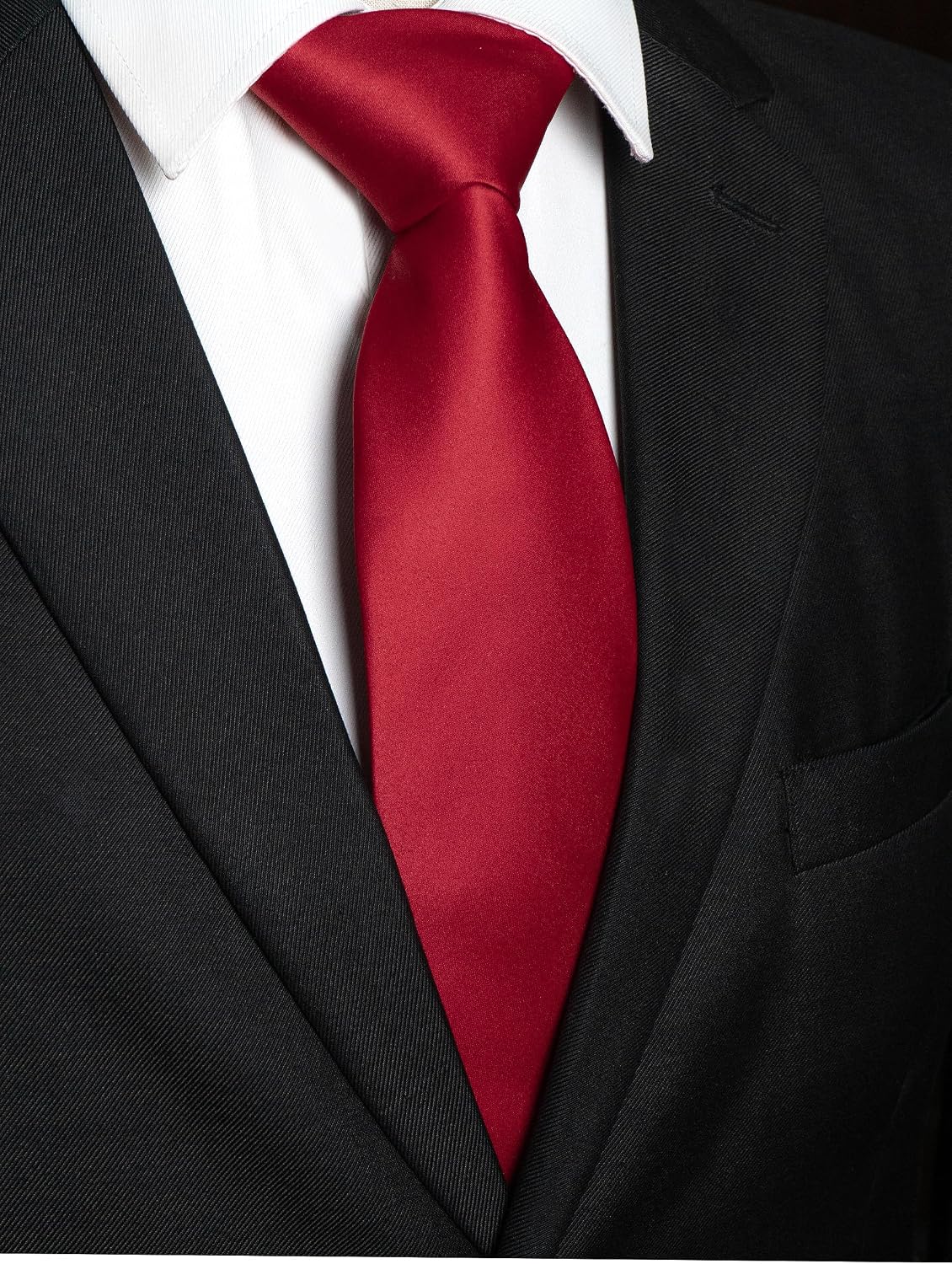 RBOCOTT Solid Color Tie Mens Necktie for Business and Wedding Party