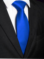 RBOCOTT Solid Color Tie Mens Necktie for Business and Wedding Party