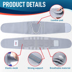 FEATOL Back Brace for Men & Women, Lower Back, Sciatica Pain Relief