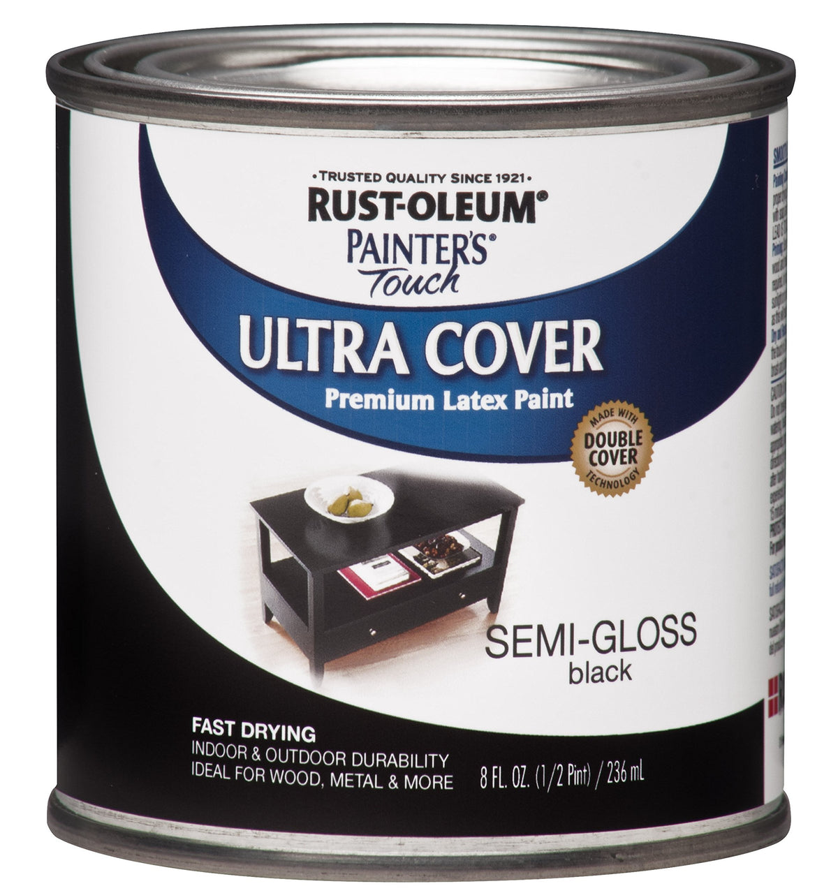 Rust-Oleum Painter's Touch Latex Brush-On Paint, Flat Black