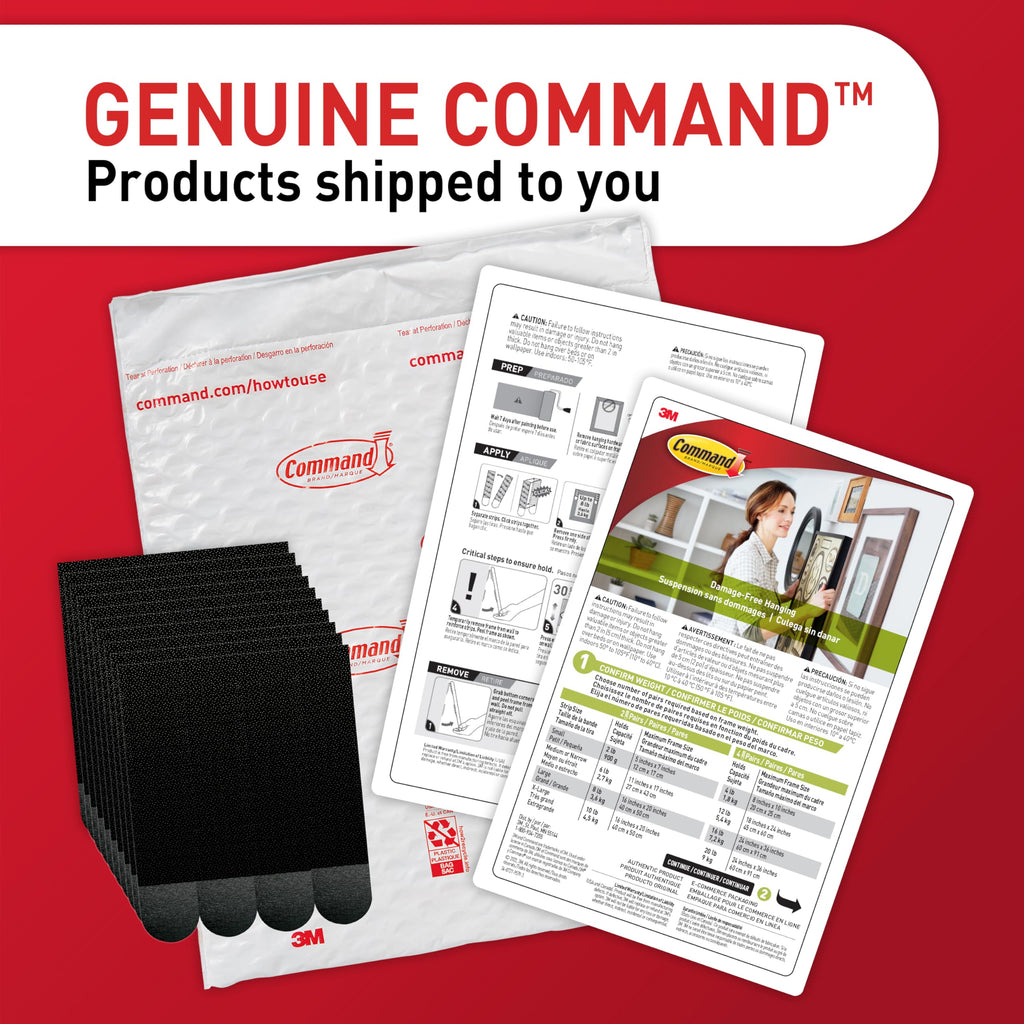 Command Picture Hanging Strips, Large, 12 Pairs (24 Adhesive Strips)
