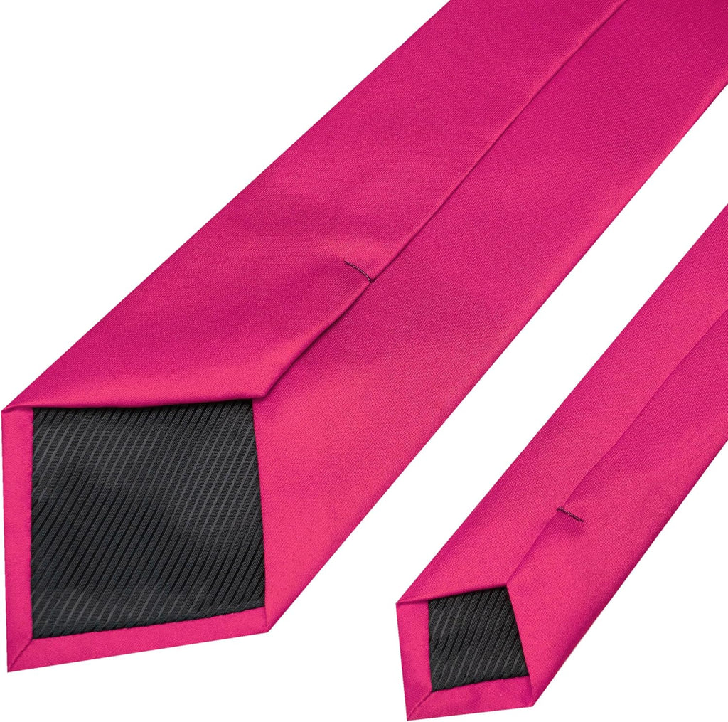 RBOCOTT Solid Color Tie Mens Necktie for Business and Wedding Party